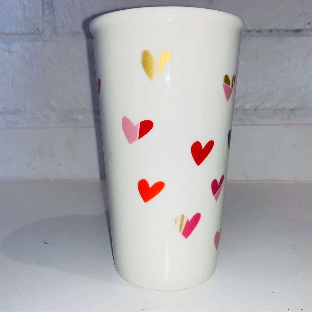 Starbucks Tall Mug w/ Heart Pattern New Condition